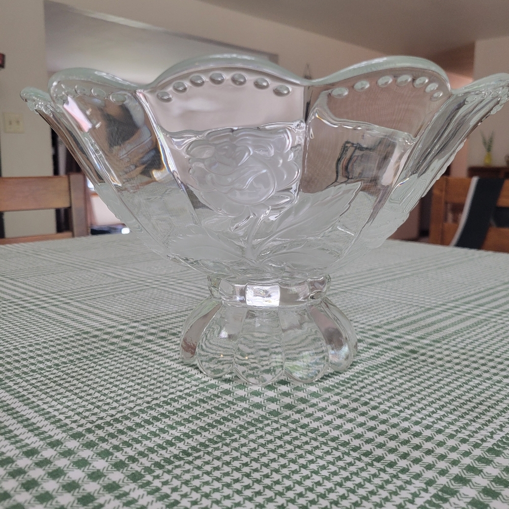 Elegant Glass Pedestal Bowl